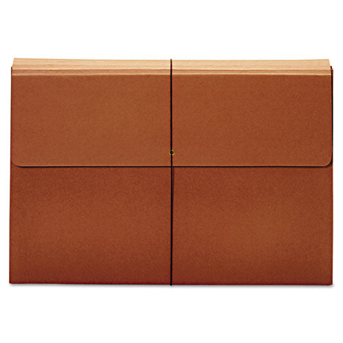 Expanding Wallet, 3.5" Expansion, 1 Section, Elastic Cord Closure, Tabloid Size, Brown-(PFXB1060E)