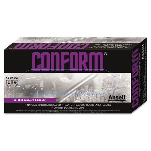 Conform Natural Rubber Latex Gloves, 5 mil, X-Large, 100/Box-(ANS69210XL)