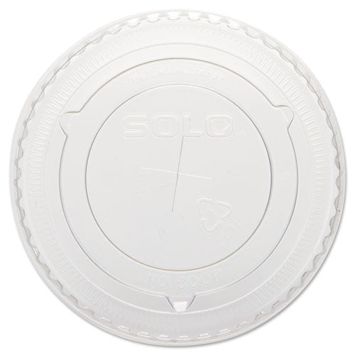 Straw-Slot Cold Cup Lids, Fits 10 oz Cups, Clear, 100 Pack, 25 Packs/Carton-(DCC600TS)