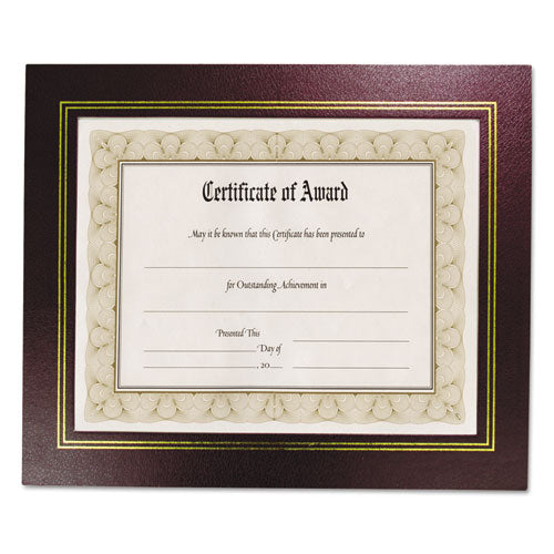 Leatherette Document Frame, 8.5 x 11, Burgundy, Pack of Two-(NUD21200)