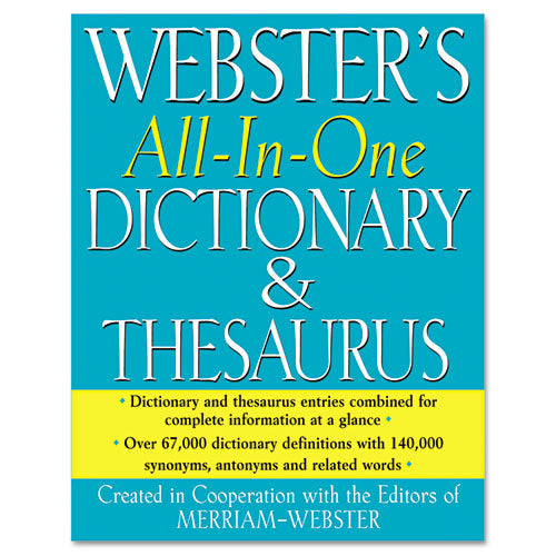 All-In-One Dictionary/Thesaurus, Hardcover, 768 Pages-(MERFSP0471)
