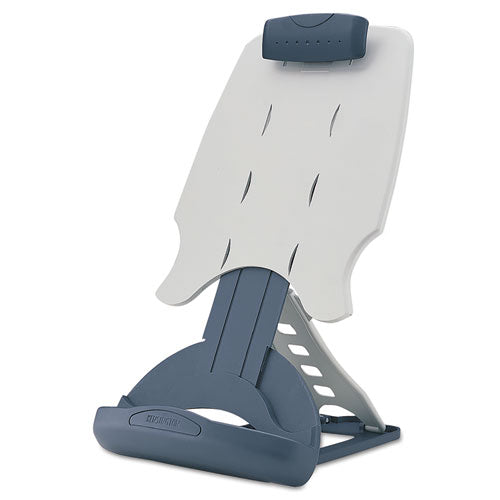 InSight Adjustable Book Copyholder, 50 Sheet Capacity, Metal, Midnight Blue/Gray-(KMW62058)