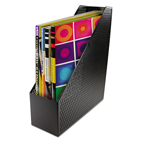 Urban Collection Punched Metal Magazine File, 3.5 x 10 x 11.5, Black-(AOPART20004)