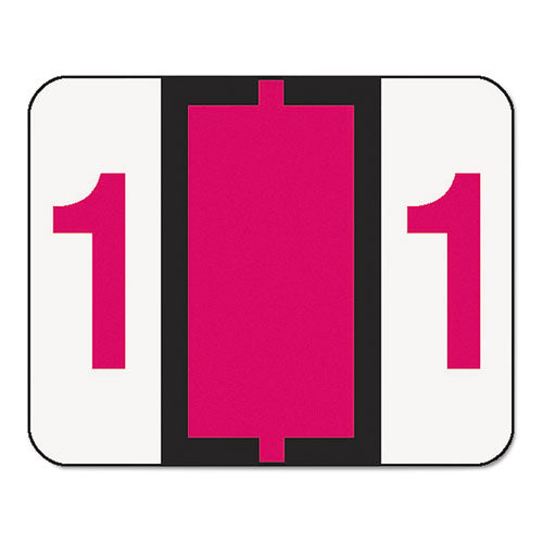 Numerical End Tab File Folder Labels, 1, 1 x 1.25, White, 500/Roll-(SMD67371)