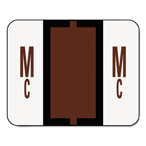 A-Z Color-Coded End Tab Filing Labels, Mc, 1 x 1.25, White, 500/Roll-(SMD67097)