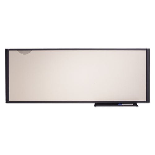 Prestige Cubicle Total Erase Whiteboard, 48 x 18, White Surface, Graphite Fiberboard/Plastic Frame-(QRTWM4818)