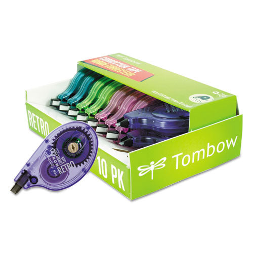 MONO Original Correction Tape, Assorted RetroColor Applicators, 0.17" x 394", 10/Pack-(TOM68723)