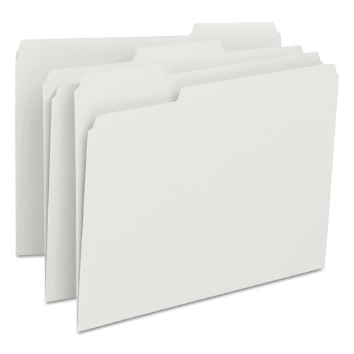 Colored File Folders, 1/3-Cut Tabs: Assorted, Letter Size, 0.75" Expansion, White, 100/Box-(SMD12843)