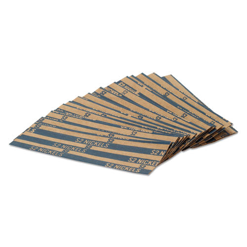 Flat Coin Wrappers, Nickels, $2, 1000 Wrappers/Box-(CTX30005)