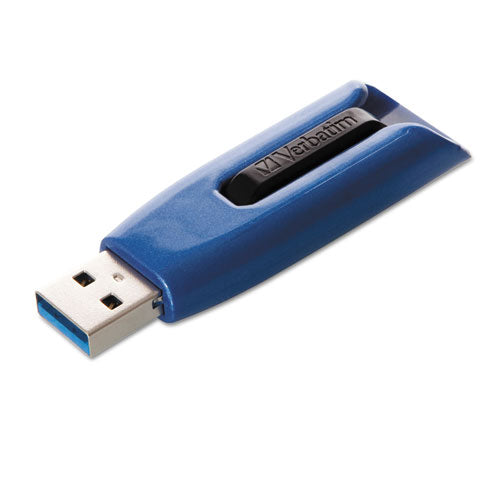 V3 Max USB 3.0 Flash Drive, 128 GB, Blue-(VER49808)