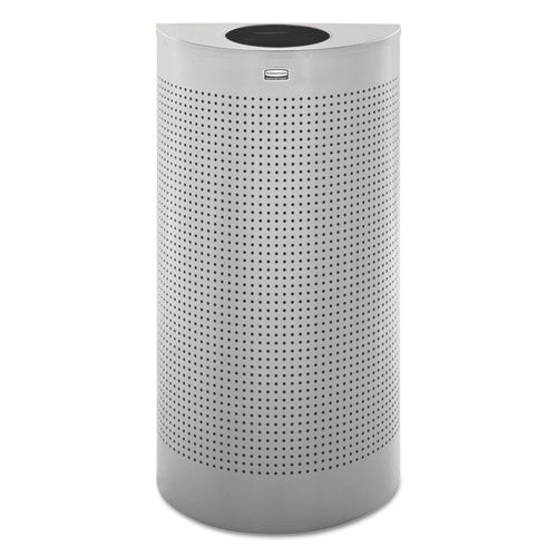 Designer Line Silhouettes Waste Receptacle, 12 gal, Steel, Silver Metallic-(RCPSH12EPLSM)