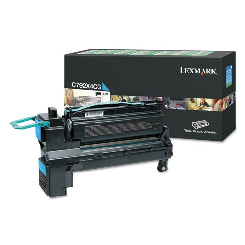 C792X4CG Return Program Extra High-Yield Toner, 17,000 Page-Yield, Cyan-(LEXC792X4CG)