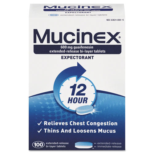 Expectorant Regular Strength, 100 Tablets/Box, 12 Boxes/Carton-(RAC00815)