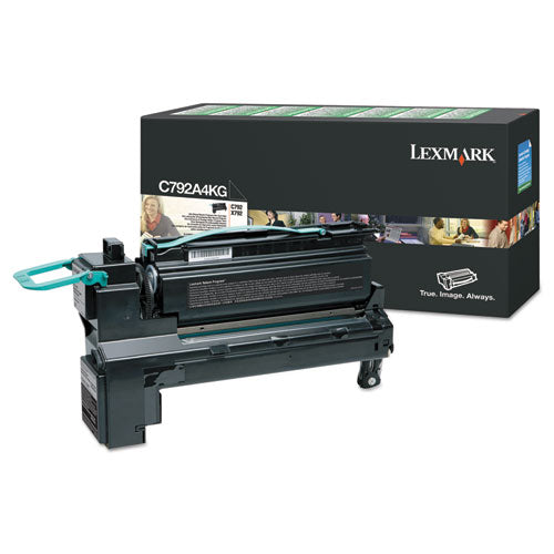 C792A4KG Return Program Toner, 6,000 Page-Yield, Black-(LEXC792A4KG)