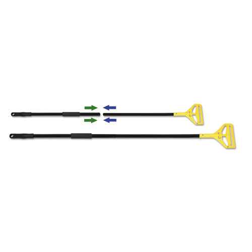 Two-Piece Metal Handle with Plastic Quick Change Head, 62" Handle, Black/Yellow-(BWKFF620)