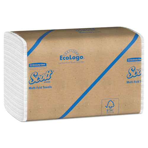 Essential Multi-Fold Towels, Absorbency Pockets, 1-Ply, 9.2 x 9.4, White, 250/Packs, 16 Packs/Carton-(KCC01804)