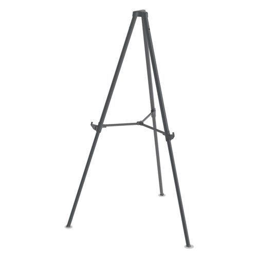 Quantum Heavy Duty Display Easel, 35.62" to 61.22" High, Plastic, Black-(BVCFLX11404)