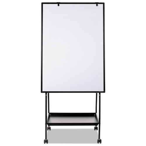 Creation Station Dry Erase Board, 29.5 x 74.88, White Surface, Black Metal Frame-(BVCEA49125016)