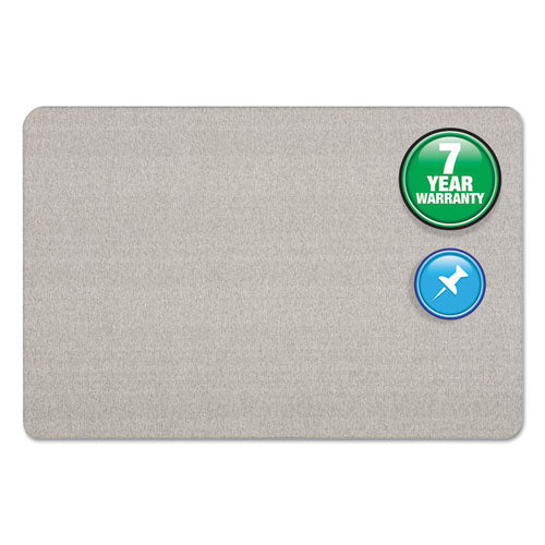 Oval Office Fabric Board, 48 x 36, Gray Surface-(QRT7684G)