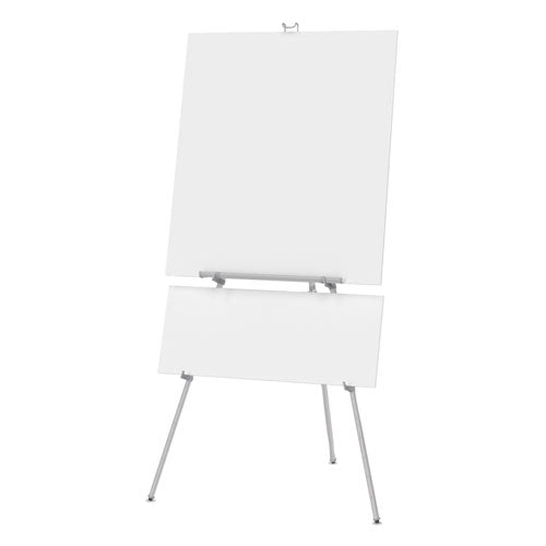 Aluminum Heavy-Duty Display Easel, 38" to 66" High, Aluminum, Silver-(QRT55E)