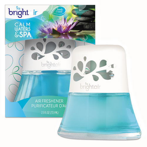 Scented Oil Air Freshener, Calm Waters and Spa, Blue, 2.5 oz, 6/Carton-(BRI900115CT)