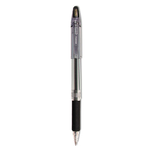 Jimnie Gel Pen, Stick, Medium 0.7 mm, Black Ink, Smoke Barrel, 12/Pack-(ZEB44110)