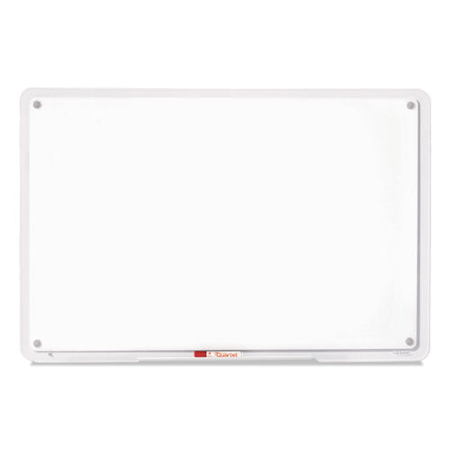 iQ Total Erase Translucent-Edge Board, 36 x 23, White Surface, Clear Plastic Frame-(QRTTM3623)