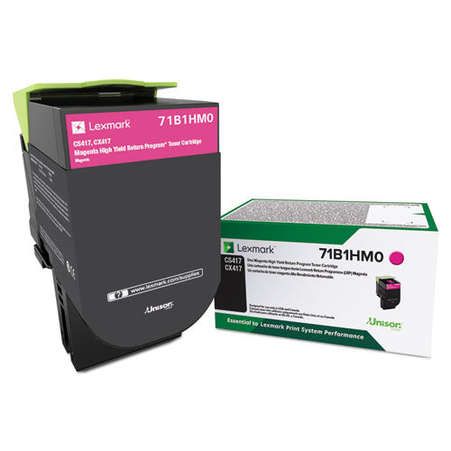 71B1HM0 Unison High-Yield Toner, 3,500 Page-Yield, Magenta-(LEX71B1HM0)