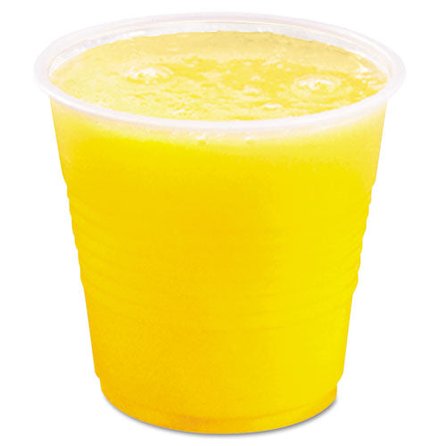 High-Impact Polystyrene Cold Cups, 10 oz, Translucent, 100 Cups/Sleeve, 25 Sleeves/Carton-(DCCY10)