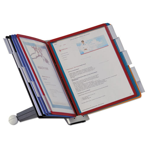 SHERPA Desk Reference System, 10 Panels, 10 x 5.63 x 13.88, Assorted Borders-(DBL554200)