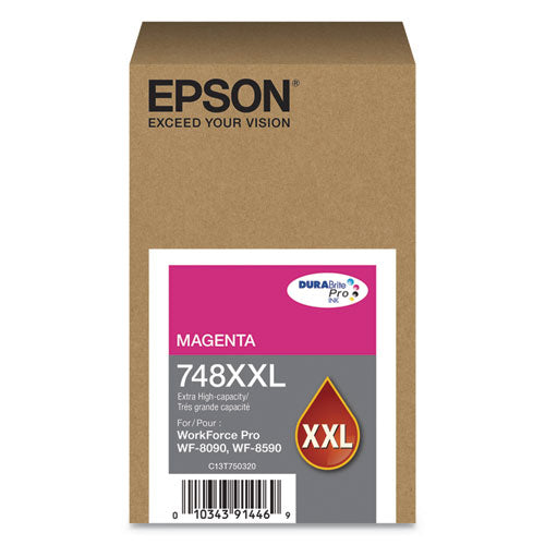 T748XXL320 (748XXL) DURABrite Pro Extra High-Yield Ink, 7000 Page-Yield, Magenta-(EPST748XXL320)
