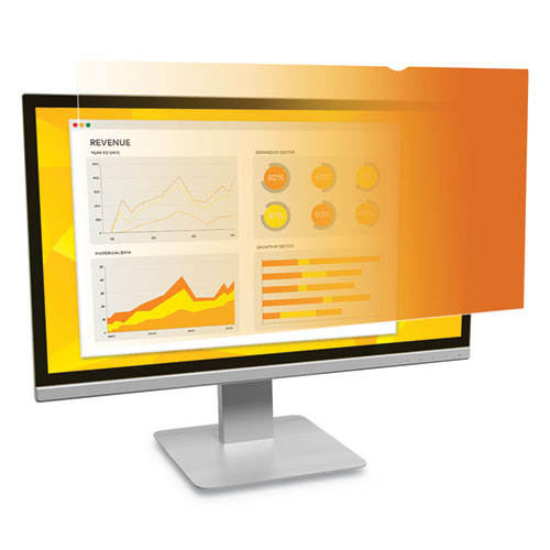 Gold Frameless Privacy Filter for 23.8" Widescreen Flat Panel Monitor, 16:9 Aspect Ratio-(MMMGF238W9B)