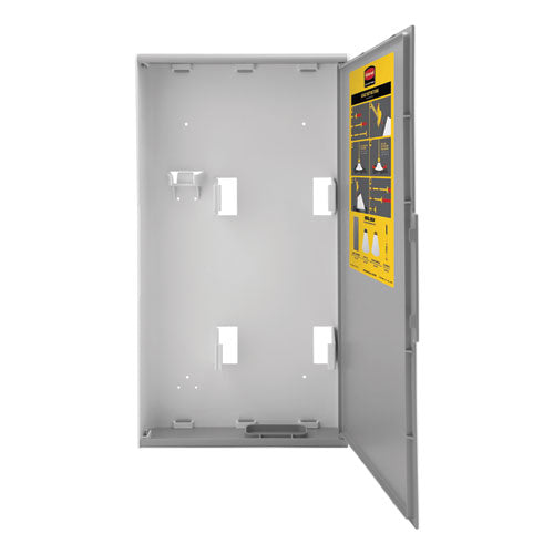 Spill Mop Storage Cabinet, 15w x 6d x 27.5h, Gray-(RCP2017162)