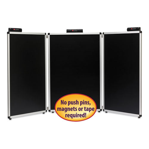 Justick by Smead Commercial Board, 72 x 36, Black Surface, Silver Aluminum Frame-(SMD02590)