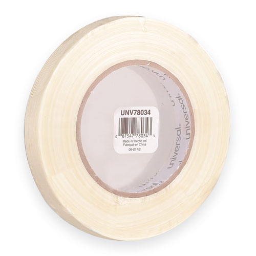 190# Medium Grade Filament Tape, 3" Core, 18 mm x 54.8 m, Clear-(UNV78034)