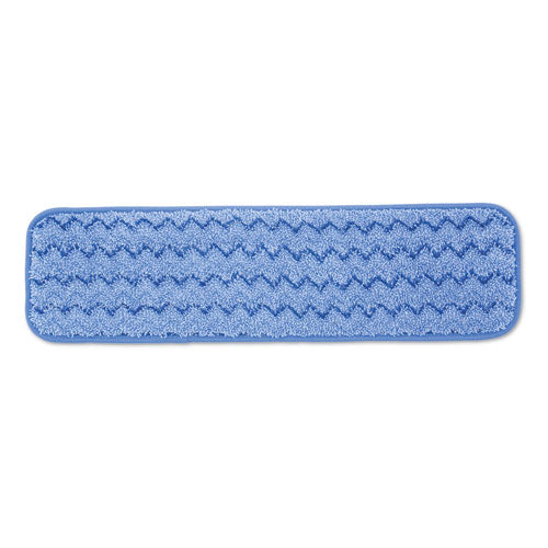 Microfiber Wet Room Pad, Split Nylon/Polyester Blend, 18", Blue, 12/Carton-(RCPQ41000BLU)