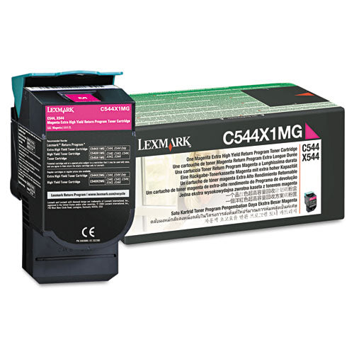C544X1MG Return Program Extra High-Yield Toner, 4,000 Page-Yield, Magenta-(LEXC544X1MG)