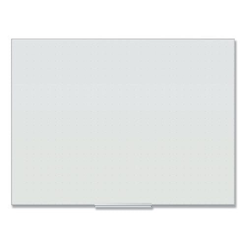 Floating Glass Ghost Grid Dry Erase Board, 48 x 36, White Surface-(UBR2799U0001)