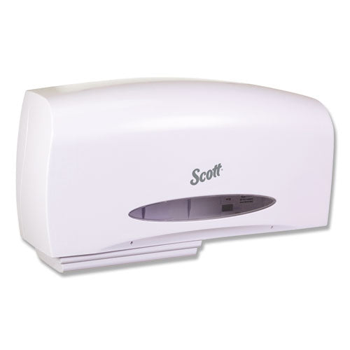 Essential Coreless Twin Jumbo Roll Tissue Dispenser, 20 x 6 x 11, White-(KCC09609)