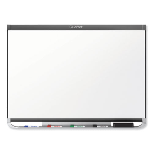 Prestige 2 DuraMax Magnetic Porcelain, 96 x 48, White Surface, Mahogany Fiberboard/Plastic Frame-(QRTP558MP2)