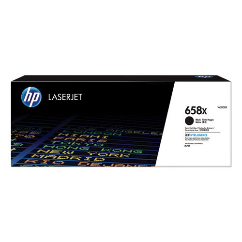 HP 658X, (W2000X) High-Yield Black Original LaserJet Toner Cartridge-(HEWW2000X)