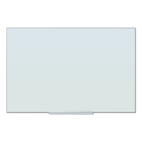 Floating Glass Ghost Grid Dry Erase Board, 36 x 24, White Surface-(UBR2798U0001)