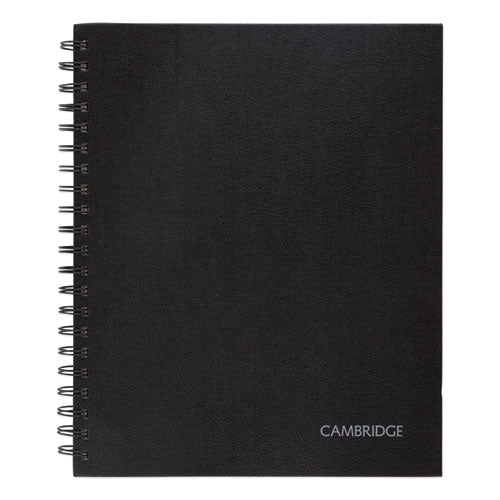 Hardbound Notebook with Pocket, 1-Subject, Wide/Legal Rule, Black Cover, (96) 11 x 8.5 Sheets-(MEA06100)
