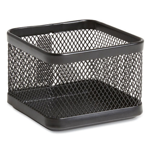 Small Stackable Wire Mesh Accessory Holder, 3.46 x 3.46 x 2.75, Black-(TUD24402446)