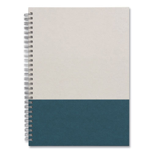 Wirebound Hardcover Notebook, 1-Subject, Narrow Rule, Gray/Teal Cover, (80) 9.5 x 6.5 Sheets-(TUD24383525)