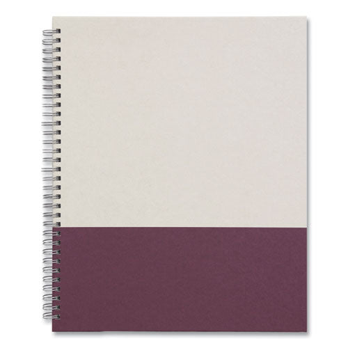 Wirebound Hardcover Notebook, 1-Subject, Narrow Rule, Gray/Purple Cover, (80) 11 x 8.5 Sheets-(TUD24383514)