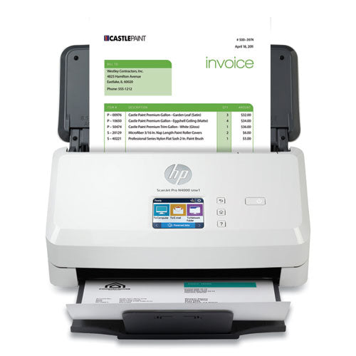 ScanJet Pro N4000 snw1 Sheet-Feed Scanner, 600 dpi Optical Resolution, 50-Sheet Duplex Auto Document Feeder-(HEW6FW08A)