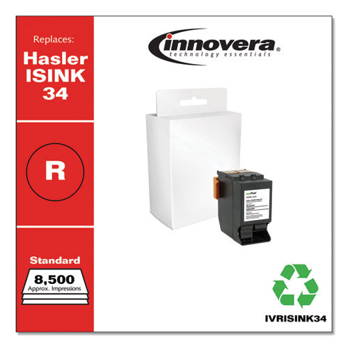 Remanufactured Red Postage Meter Ink, Replacement for ISINK34, 8,500 Page-Yield-(IVRISINK34)