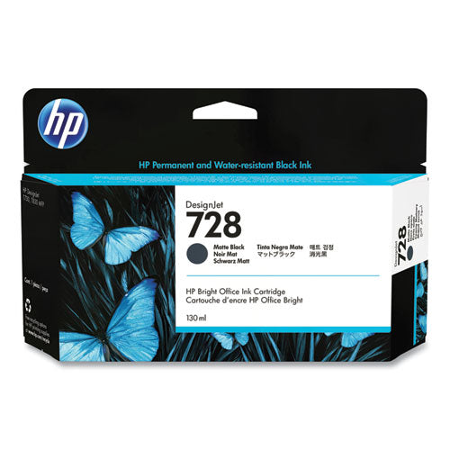 HP 728, (3WX25A) Matte Black Original Ink Cartridge-(HEW3WX25A)