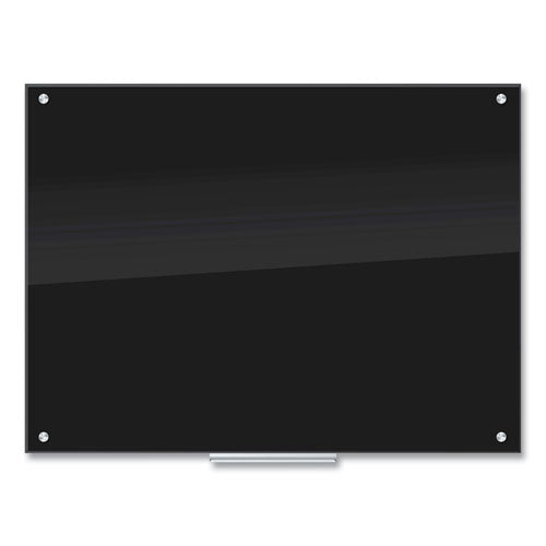 Black Glass Dry Erase Board, 48 x 36, Black Surface-(UBR171U0001)